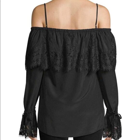 Gold Hawk, Claudette Lace Top, Off the Shoulder Prairie Blouse, Women’s Medium - Picture 2 of 14